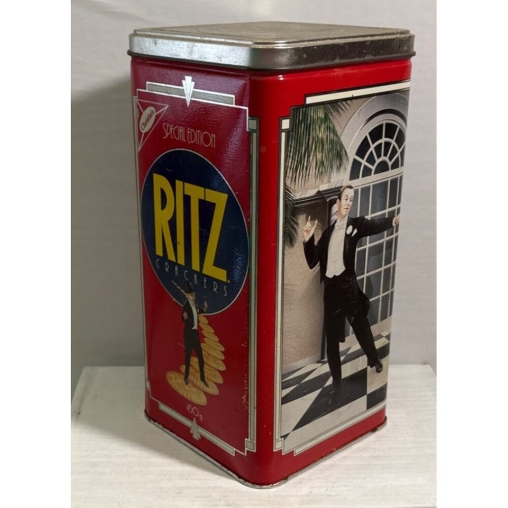 Christies Ritz Crackers Tin Special Edition Puttin on the Ritz 9" Dance 1990